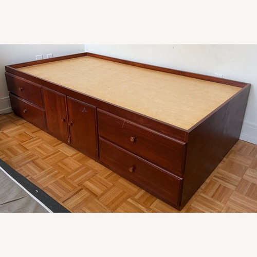 Used Solid Wood Twin Storage Bed for sale on AptDeco