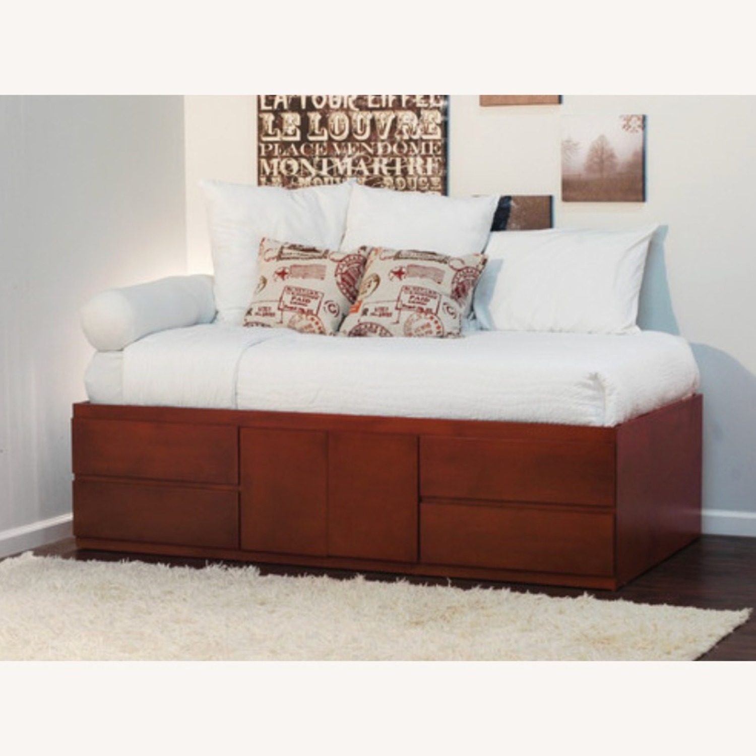 Solid Wood Twin Storage Bed - image-3