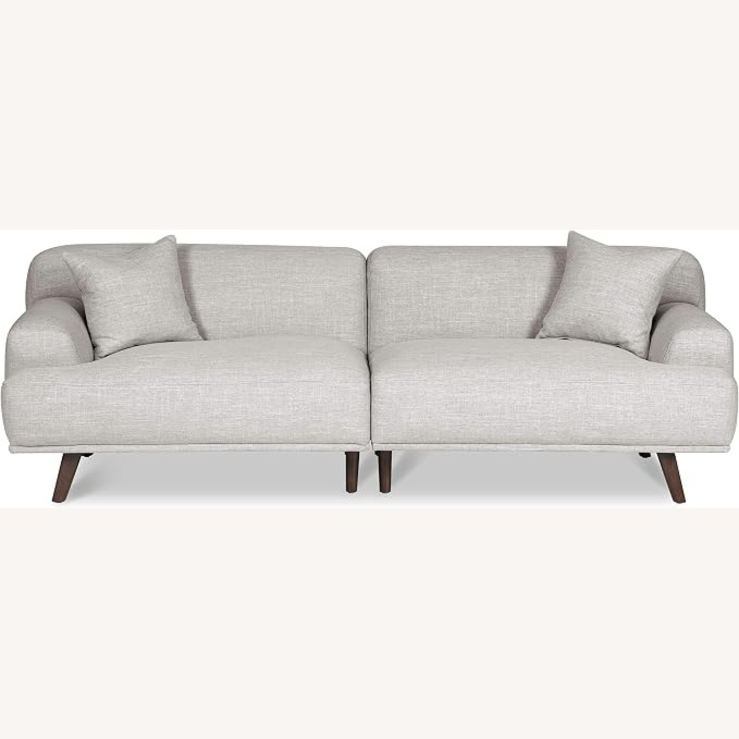 Poly and Bark Light Gray Linen 3+ Seater Sofa - image-5