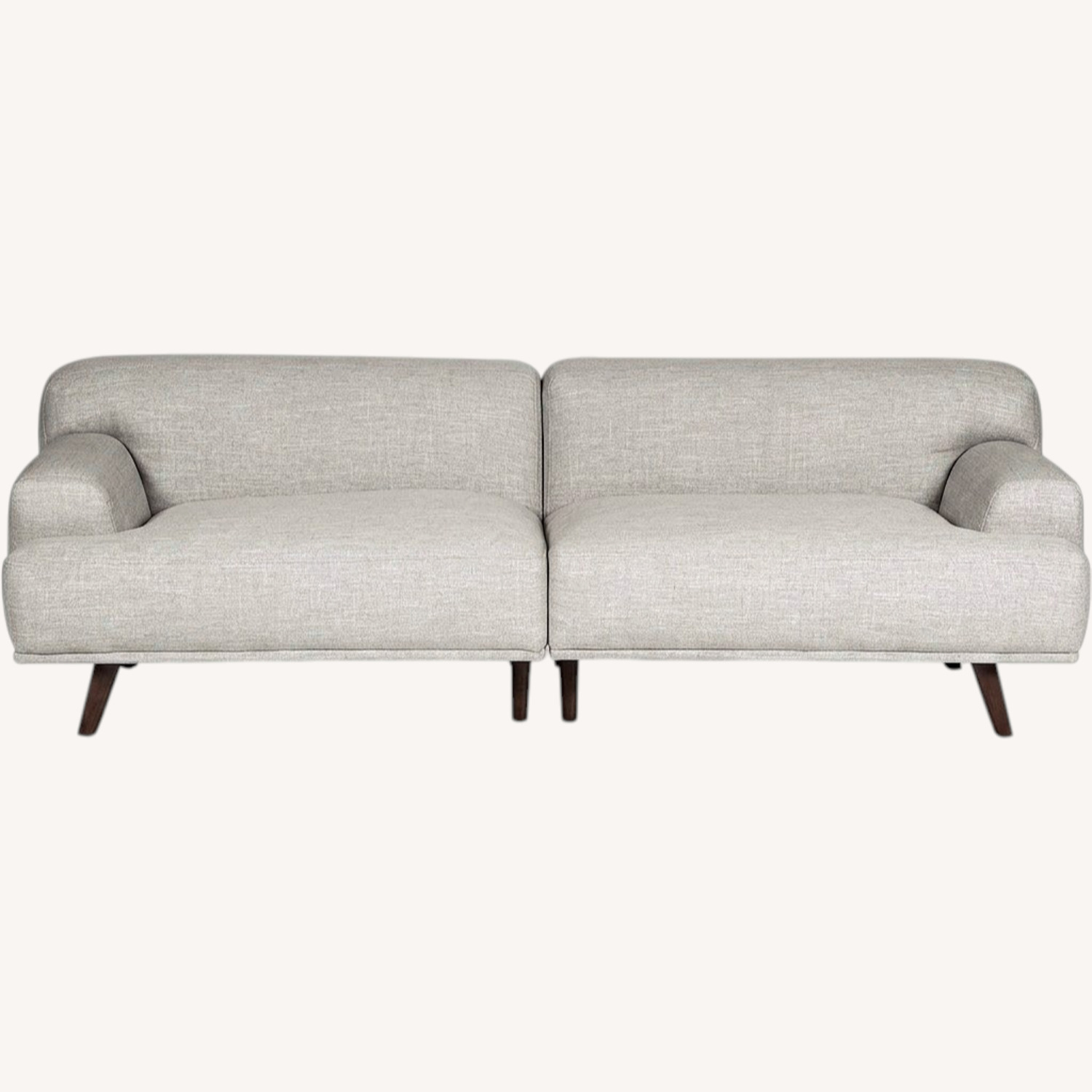 Poly and Bark Light Gray Linen 3+ Seater Sofa - image-0