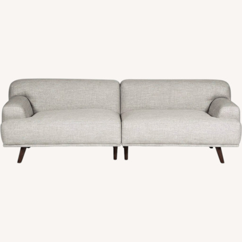 Used Poly and Bark Light Gray Linen 3+ Seater Sofa for sale on AptDeco
