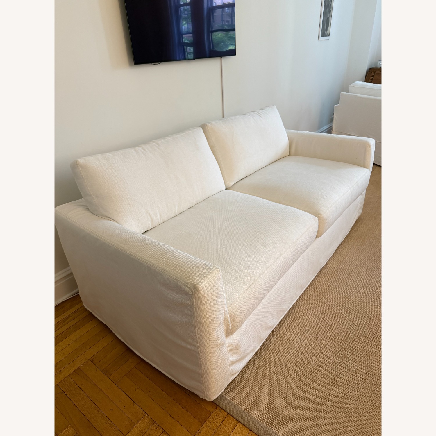 Pottery Barn Carmel White Sleeper Sofa - image-2