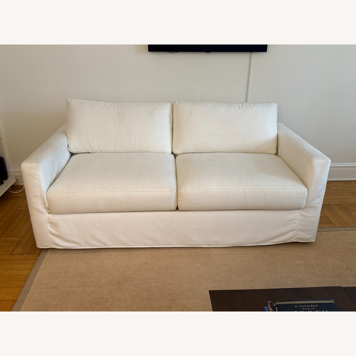 Pottery Barn Carmel White Sleeper Sofa - image-4