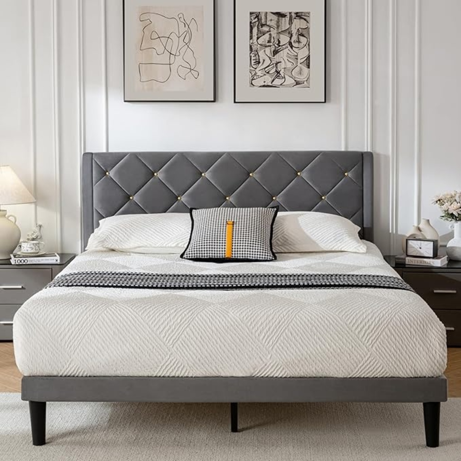 Amazon Dark Gray Fabric Full Bed - image-4