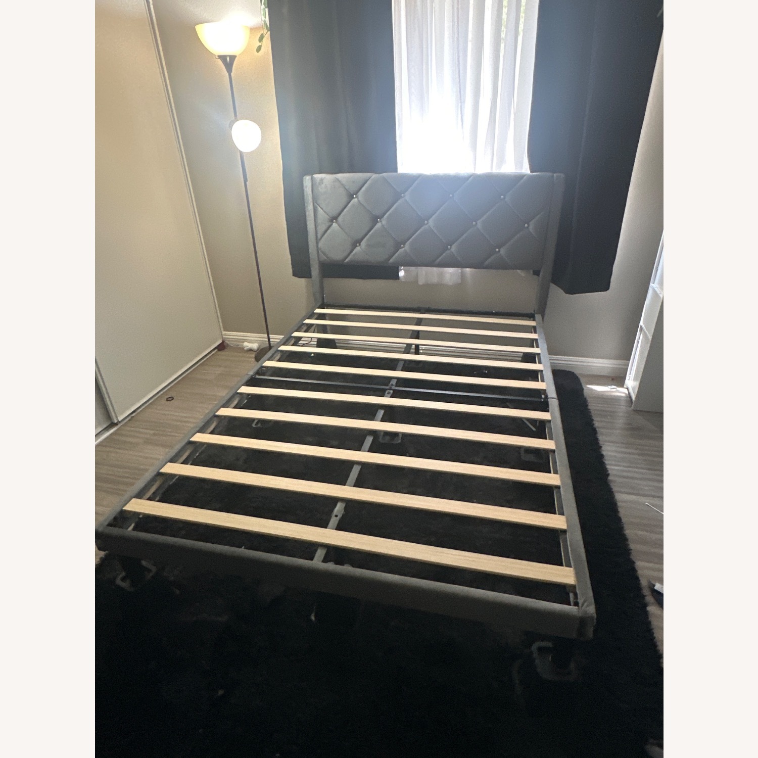 Amazon Dark Gray Fabric Full Bed - image-1