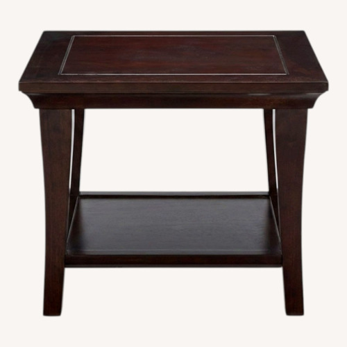 Used Pottery Barn Metropolitan Light Brown Side Table for sale on AptDeco
