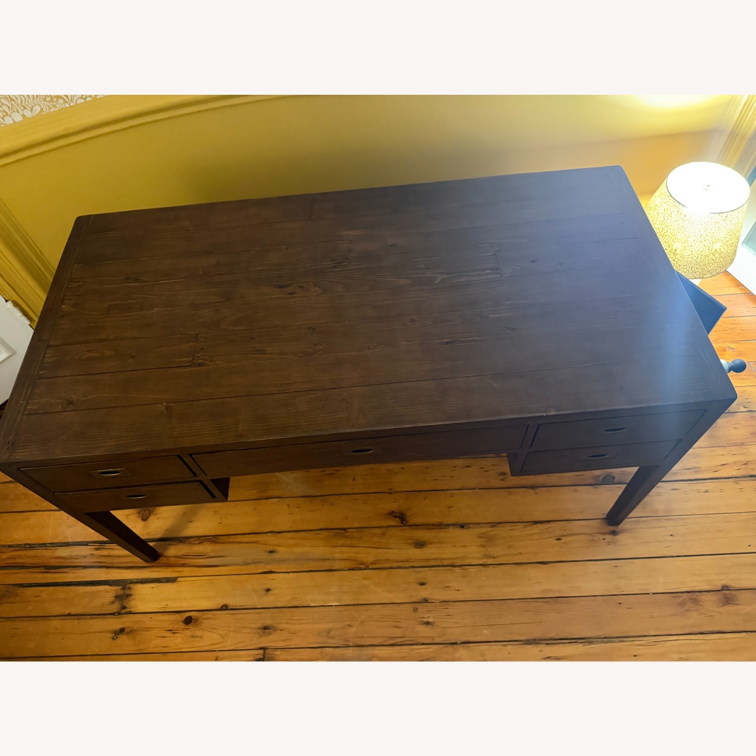 Crate & Barrel Morris 60" Chocolate Brown Desk - image-5
