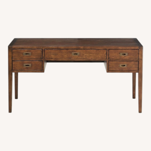 Used Crate & Barrel Morris 60" Chocolate Brown Desk for sale on AptDeco