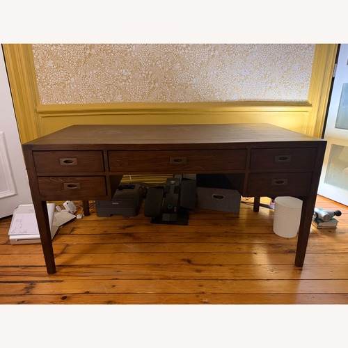 Used Crate & Barrel Morris 60" Chocolate Brown Desk for sale on AptDeco