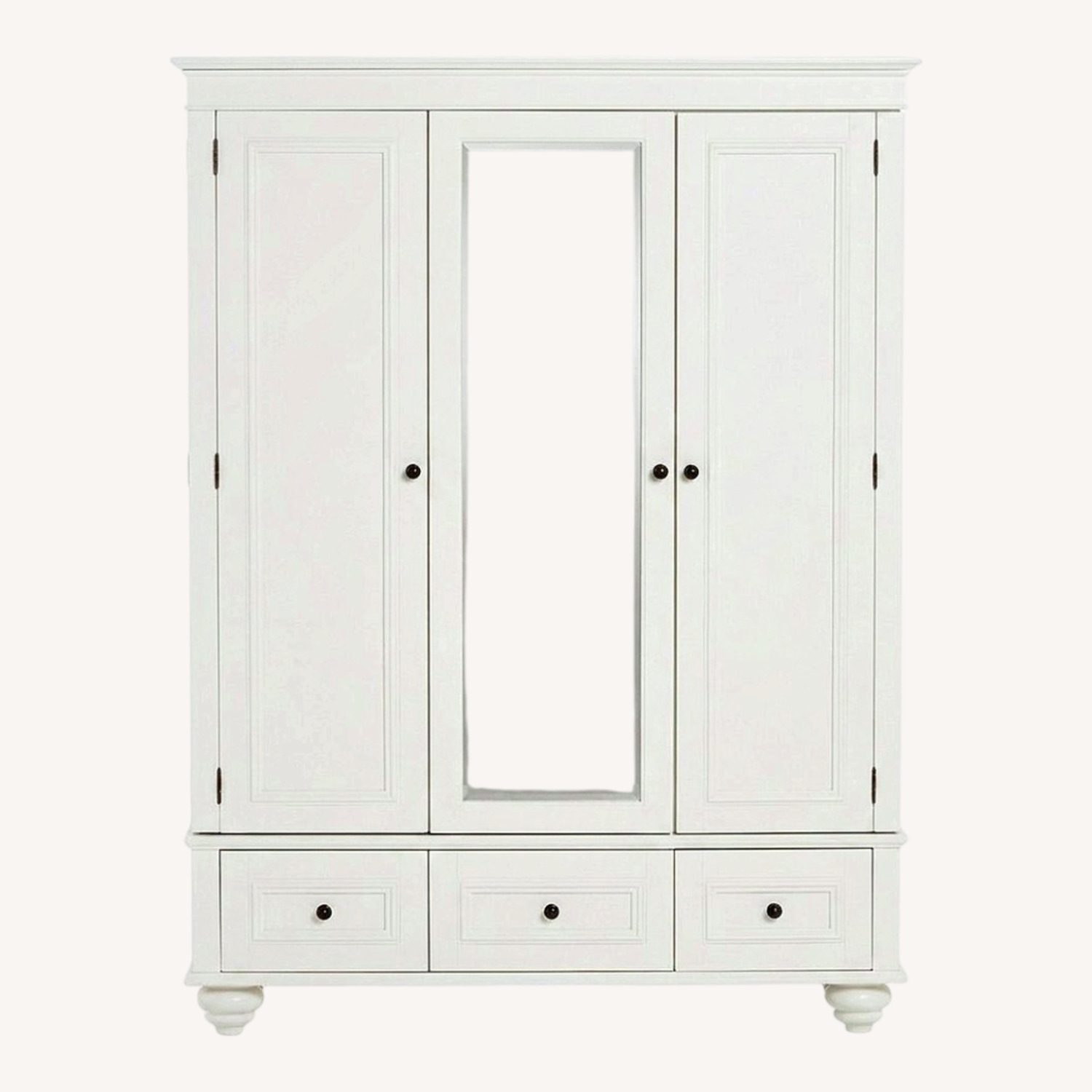 White Wood Armoire - image-0