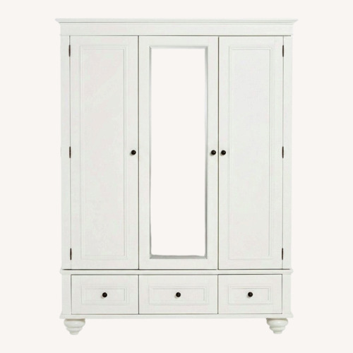 Used White Wood Armoire for sale on AptDeco
