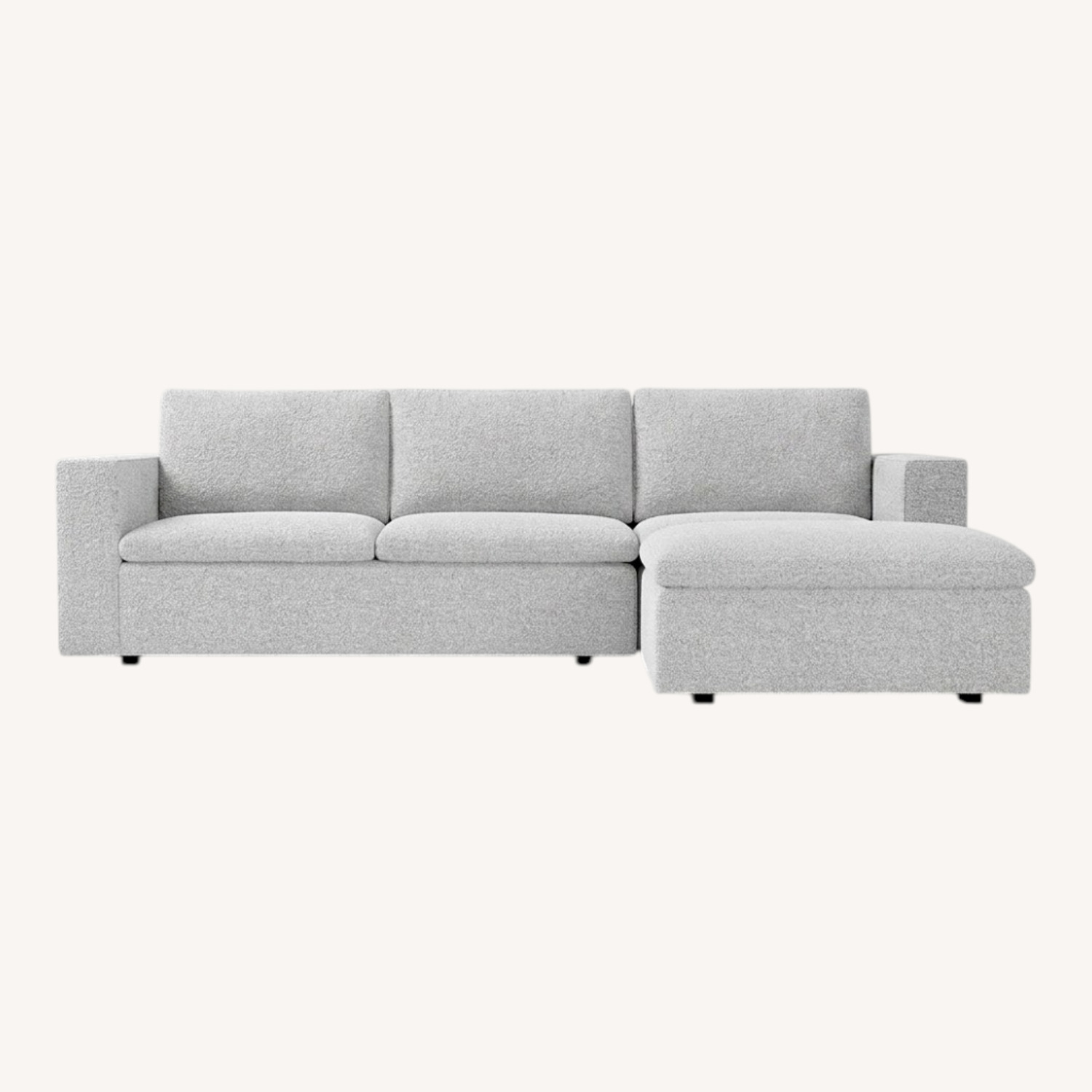 West Elm Light Gray Fabric 3+ Piece Sectional - image-0