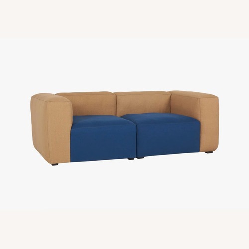 Used Hay Mags Blue Wool Blend 2 Seater Sofa for sale on AptDeco