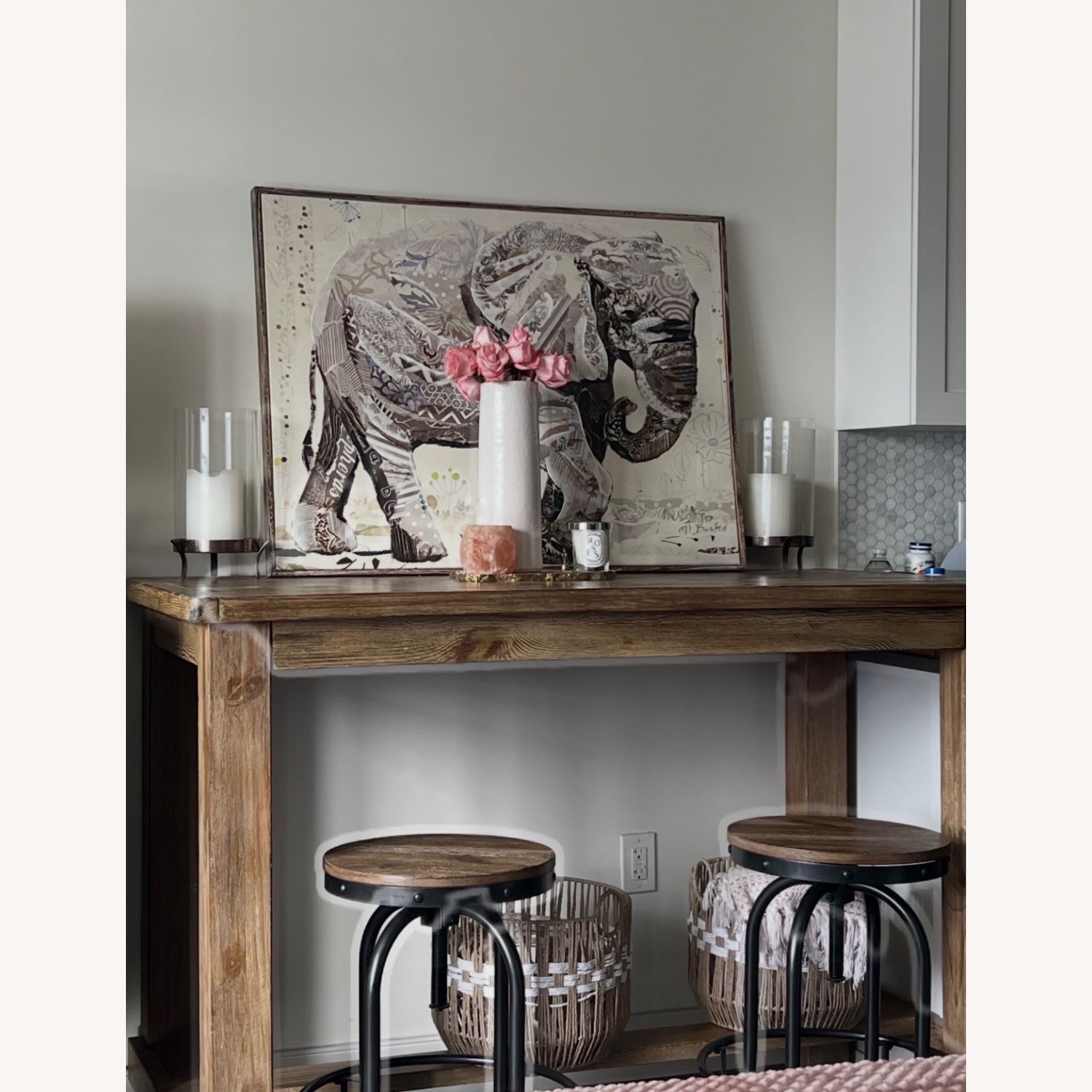 Raymour & Flanigan High-Top Dining Set (3 pcs) - image-1