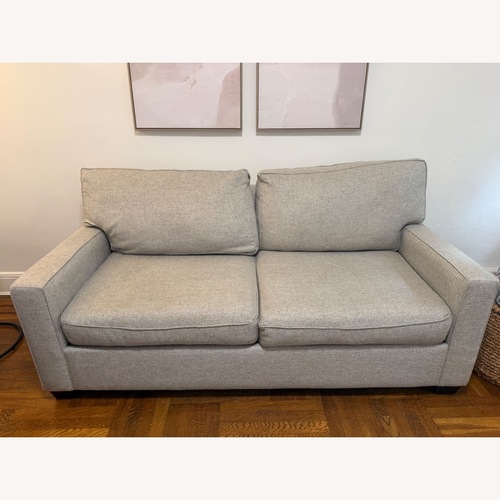 Used Pottery Barn Light Gray Fabric 2 Seater Sofa for sale on AptDeco