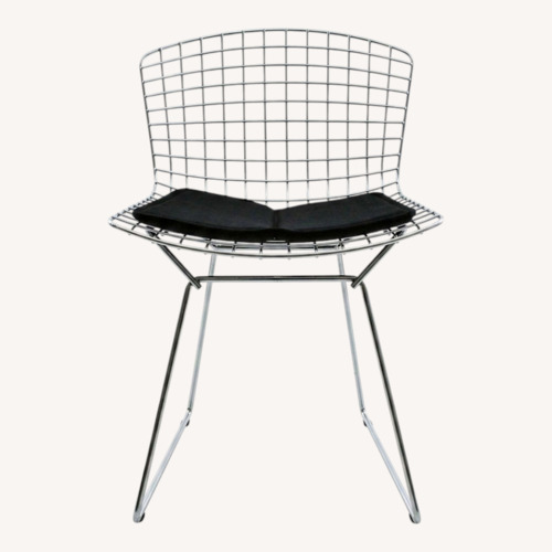 Used Bertoia Silver Metal Dining Chairs for sale on AptDeco