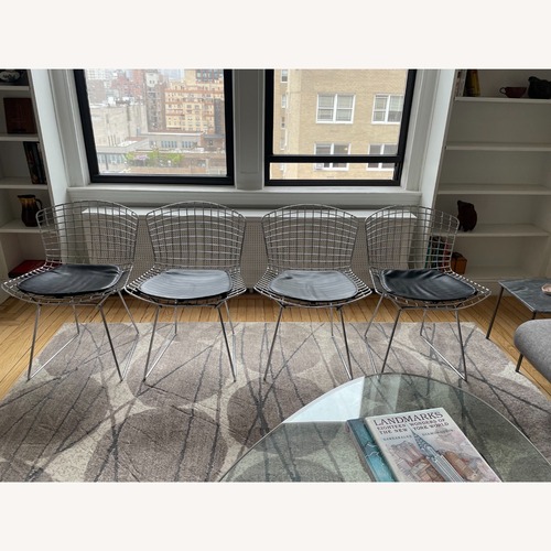 Used Bertoia Silver Metal Dining Chairs for sale on AptDeco