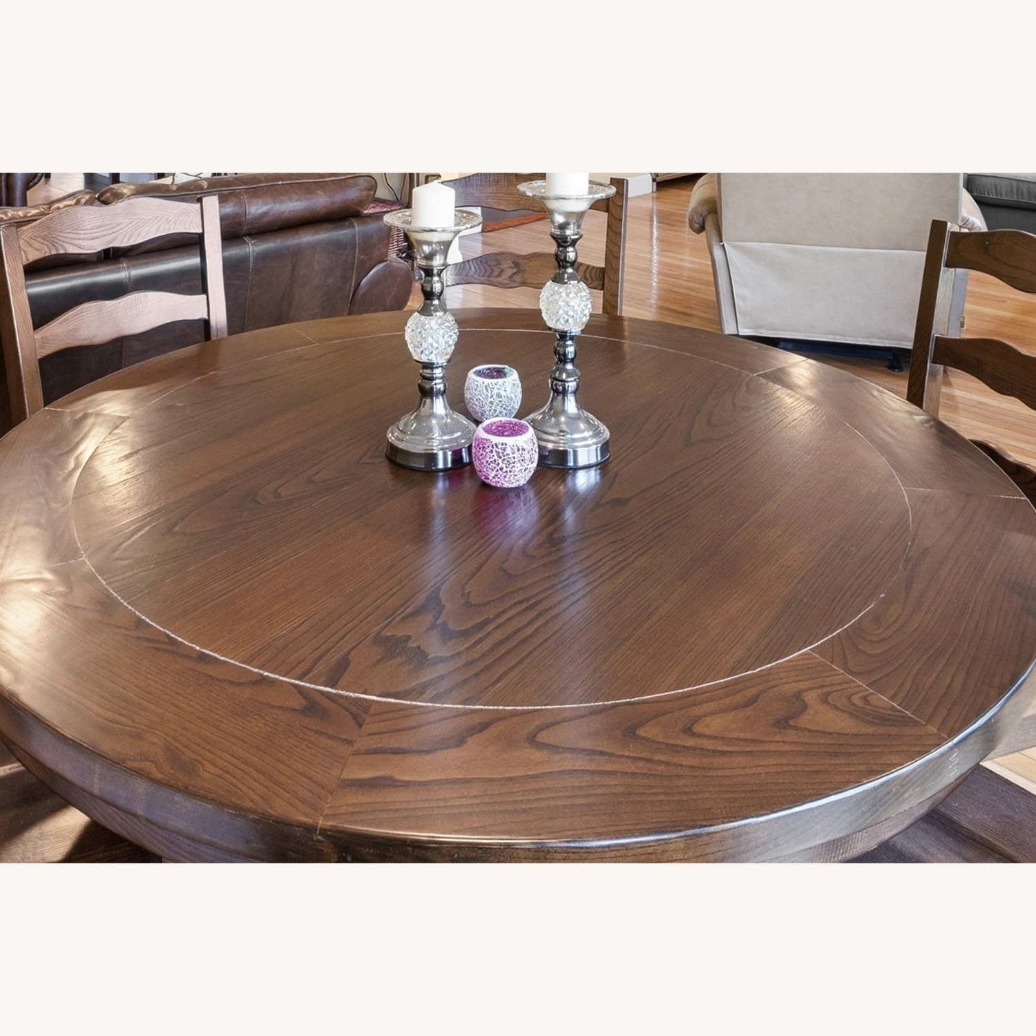 Dark Brown Wood Dining Sets - image-3