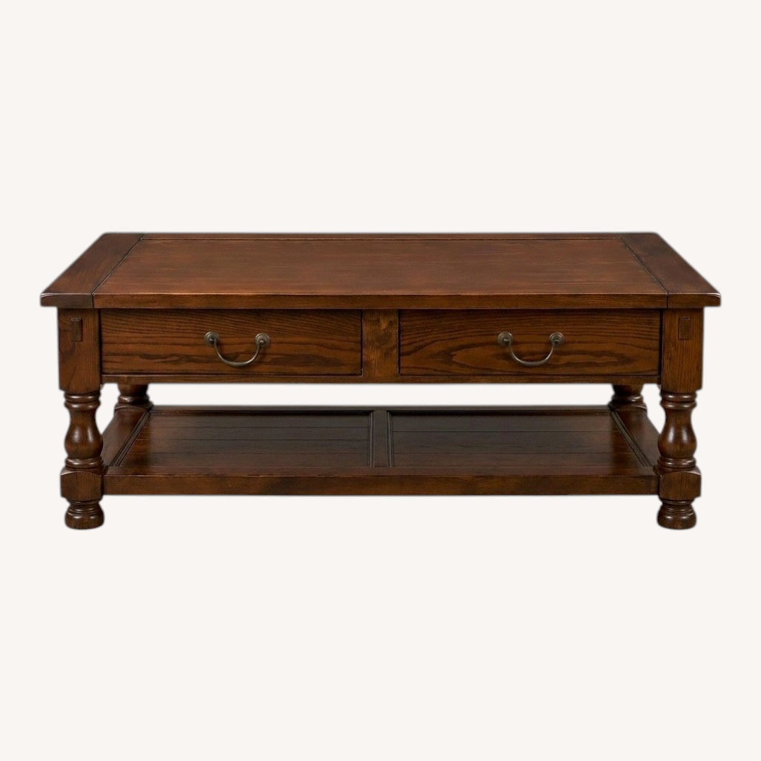 Dark Brown Wood Coffee Table - image-0