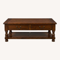 Dark Brown Wood Coffee Table