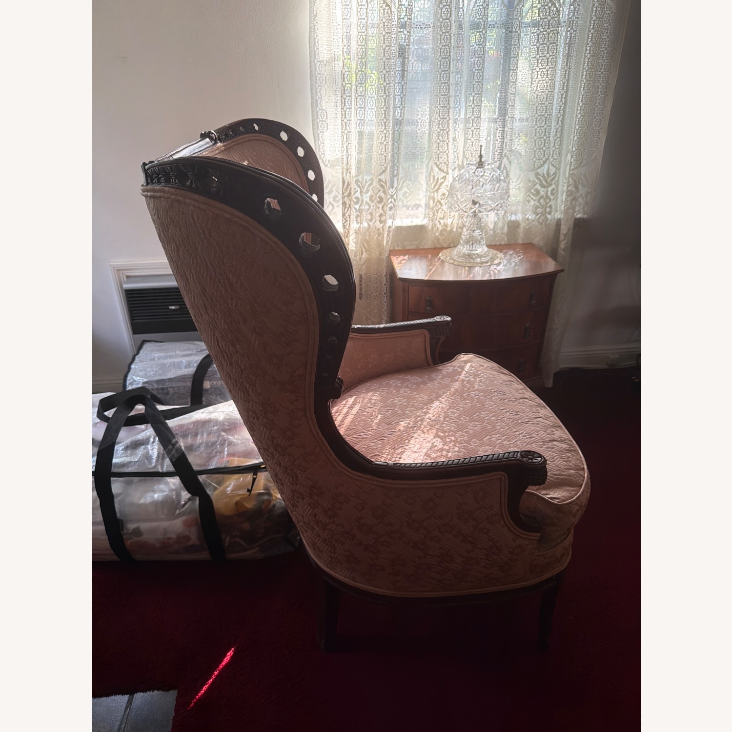 Antique Reupholstered Formal Chair - image-2