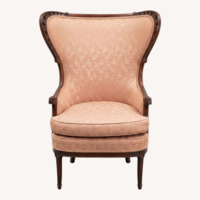 Antique Reupholstered Formal Chair 