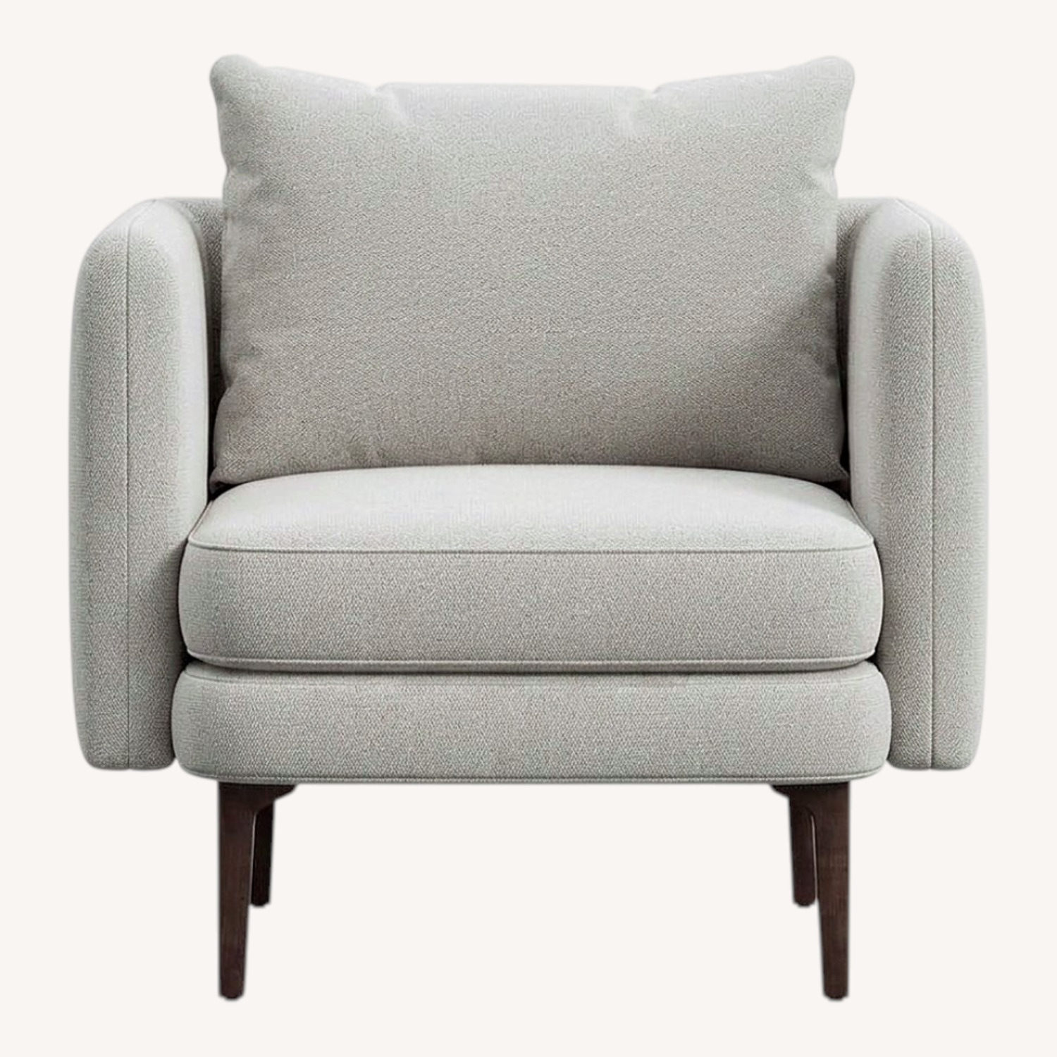 West Elm Light Gray Accent Chairs - image-0