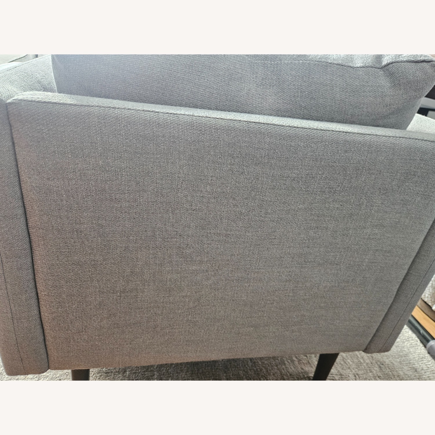 West Elm Light Gray Accent Chairs - image-7