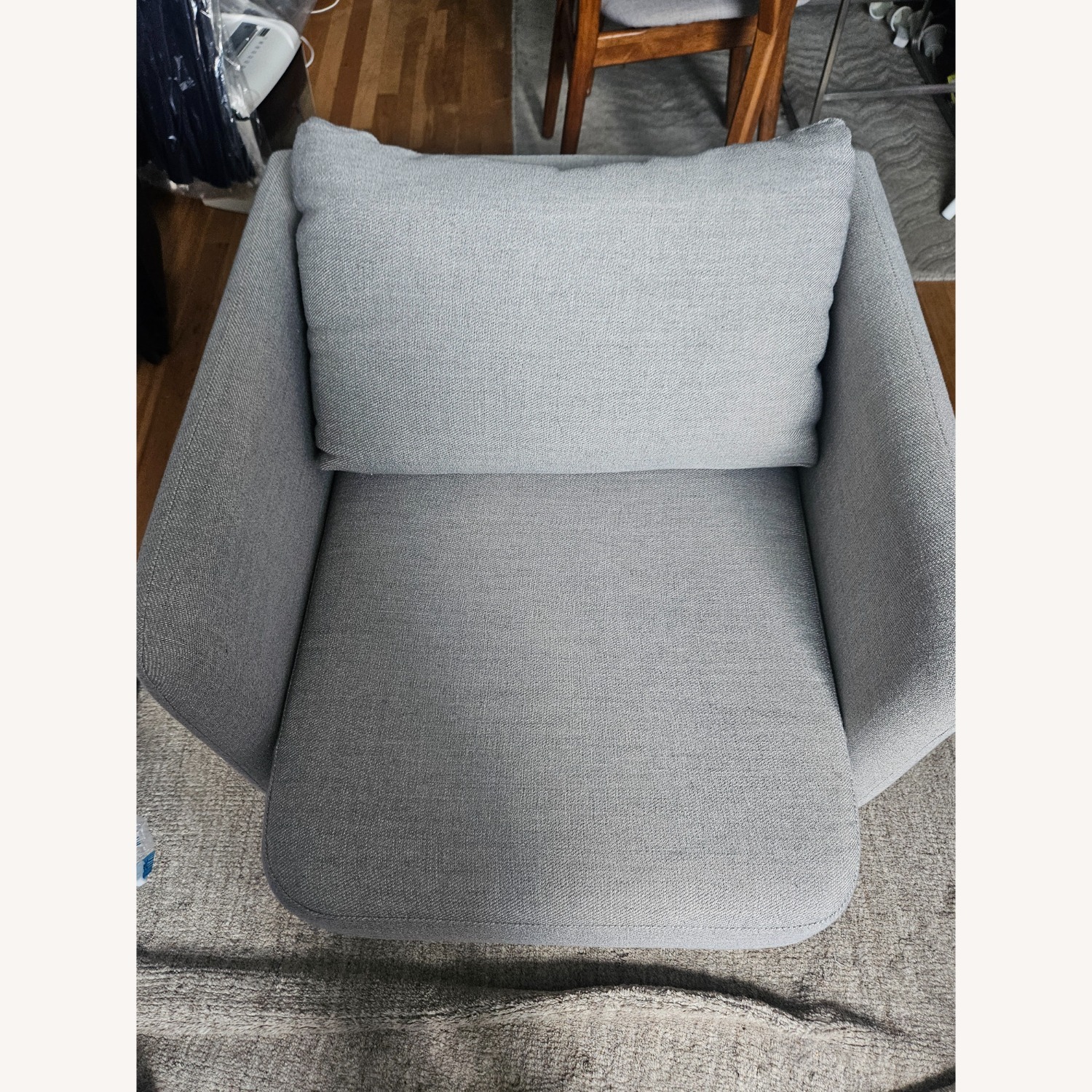 West Elm Light Gray Accent Chairs - image-1