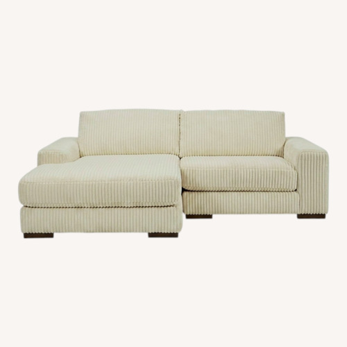Used Ashley Furniture Lindyn White 2 Piece Sectional for sale on AptDeco