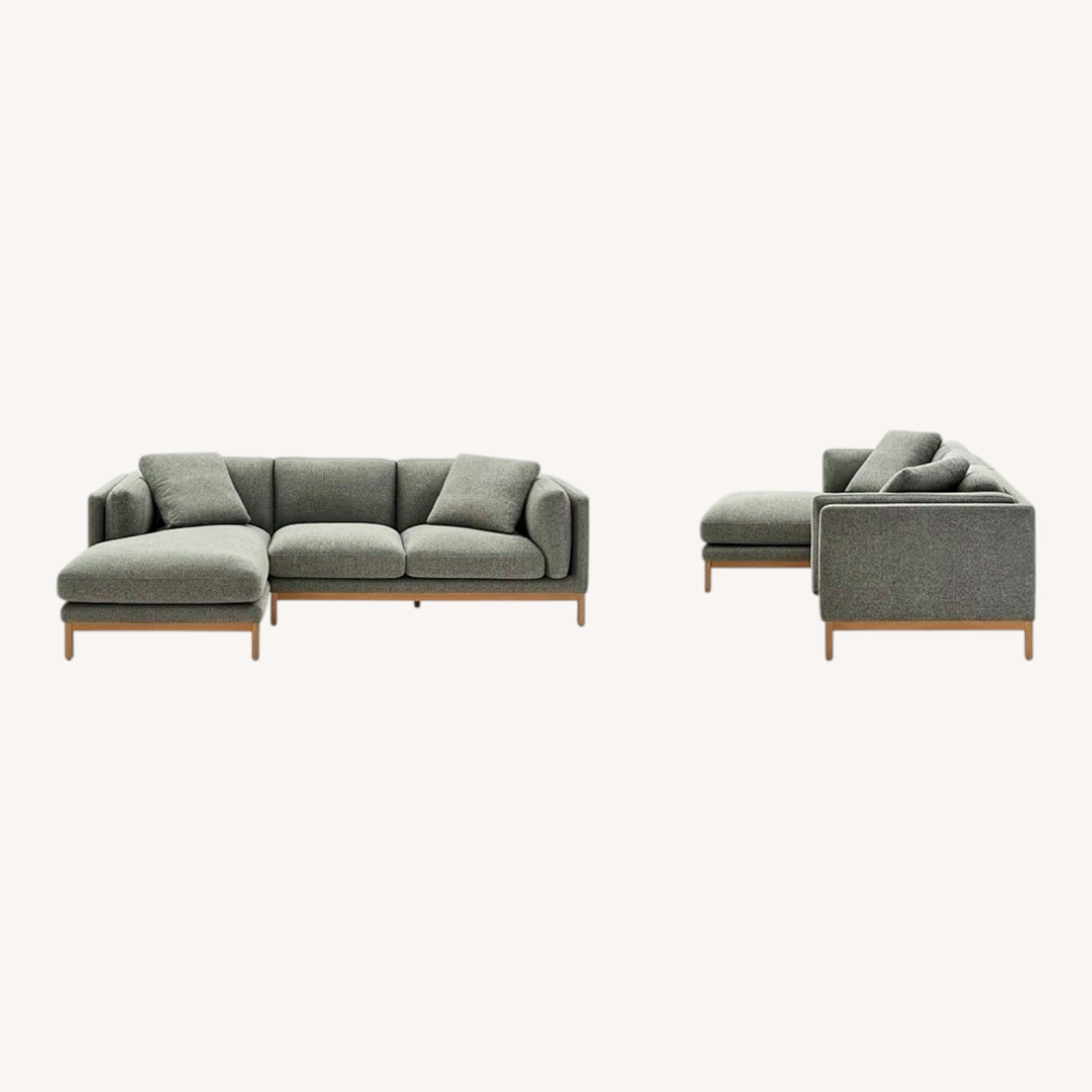 Castlery Owen Light Gray Fabric 2 Piece Sectional - image-4