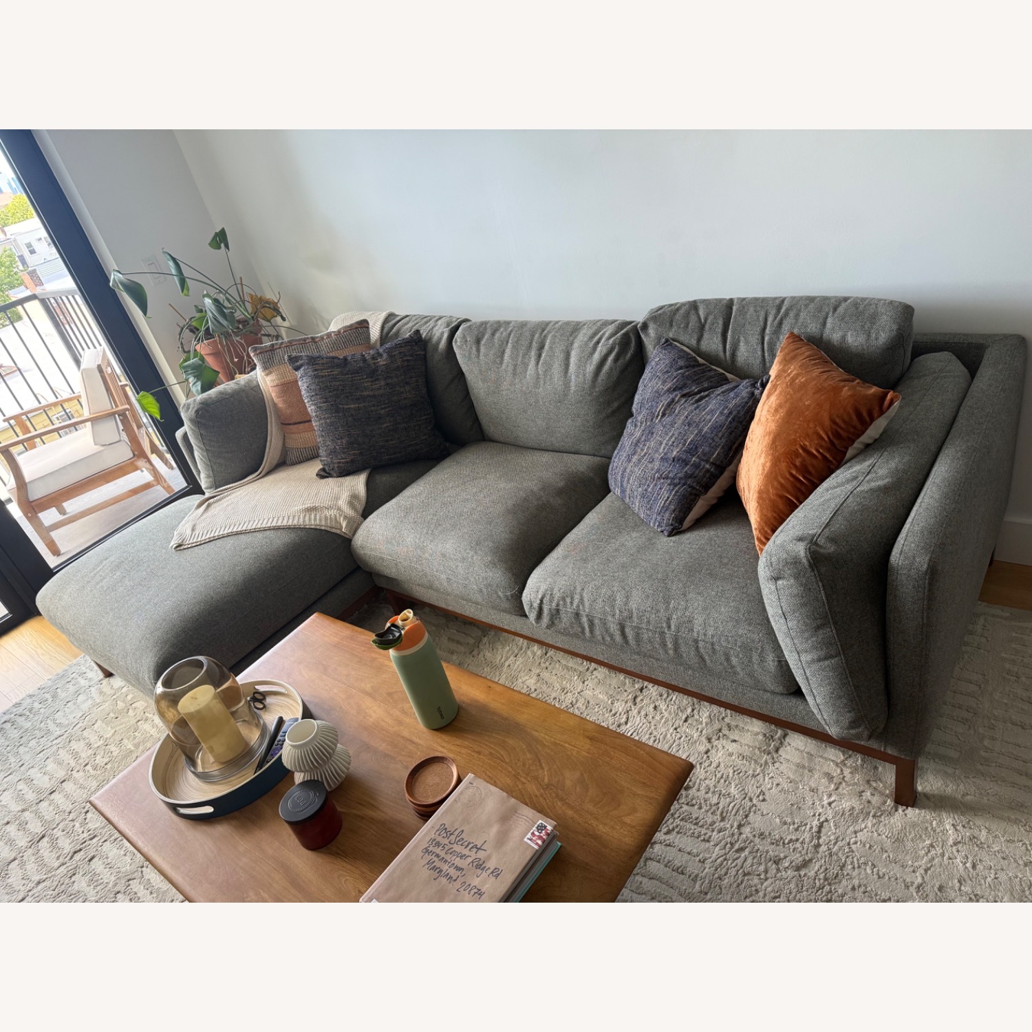 Castlery Owen Light Gray Fabric 2 Piece Sectional - image-2