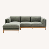 Castlery Owen Light Gray Fabric 2 Piece Sectional