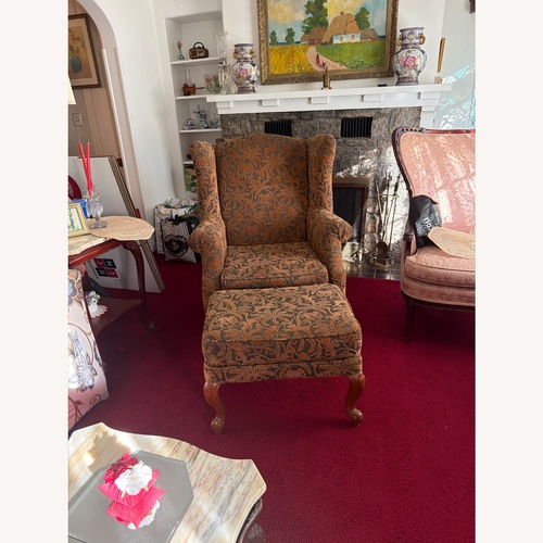 Used Dark Brown Ottoman for sale on AptDeco