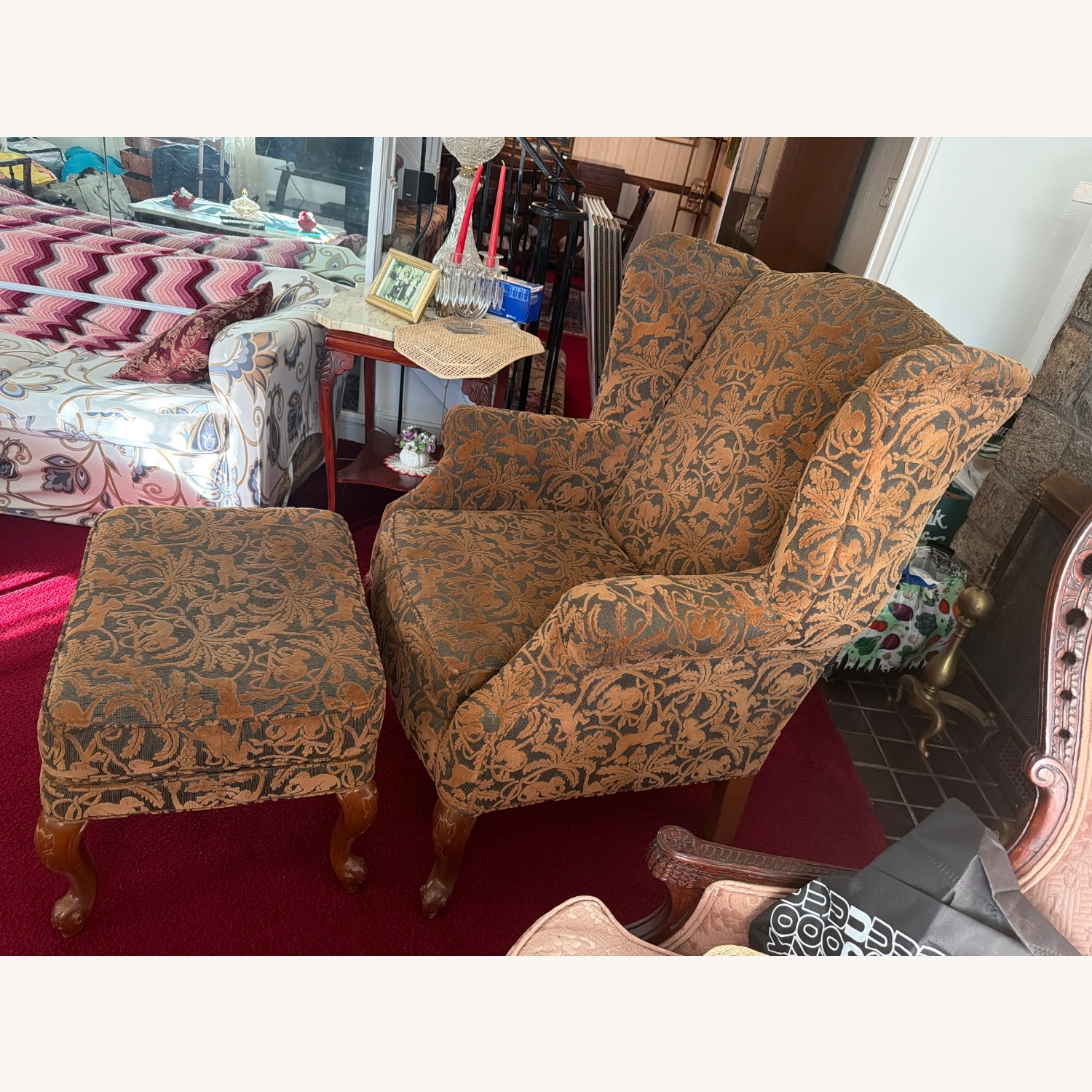 Dark Brown Ottoman - image-3