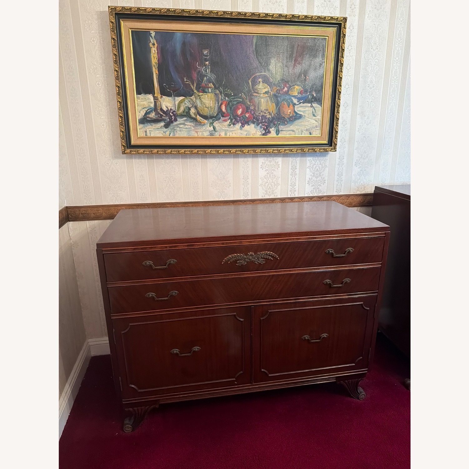Antique Dark Brown Dresser - image-1