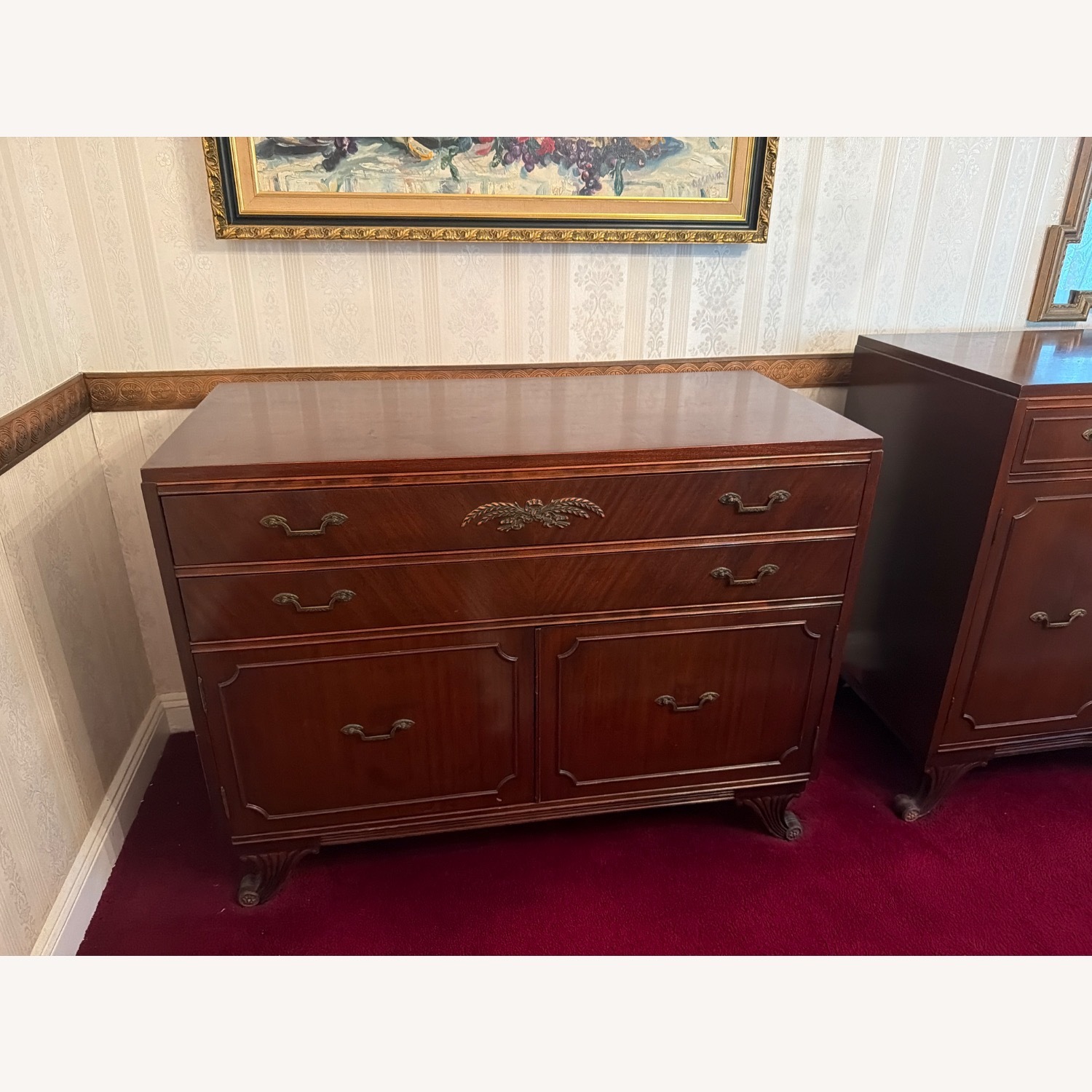 Antique Dark Brown Dresser - image-2