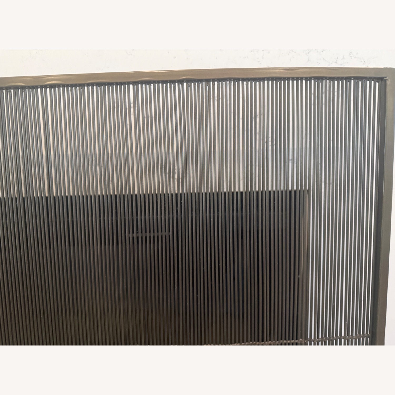 Crate & Barrel Antiqued Brass Fireplace Screen - image-3