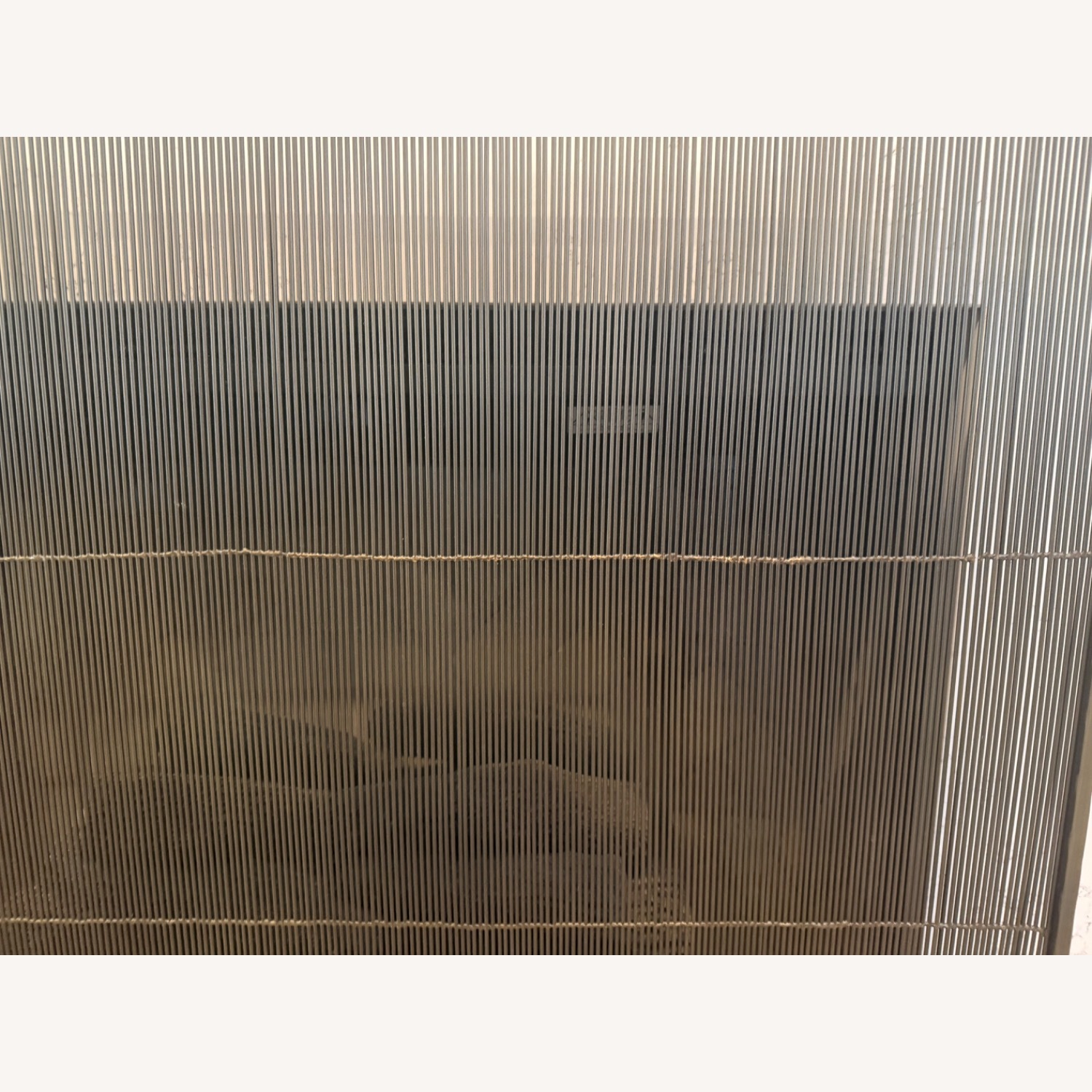 Crate & Barrel Antiqued Brass Fireplace Screen - image-4