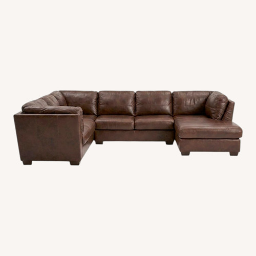 Used Ashley Furniture Leather Sectional 3piece Sofa for sale on AptDeco