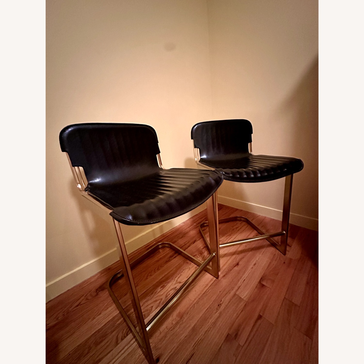 CB2 Kravitz Design Leather Counter Stools - image-4