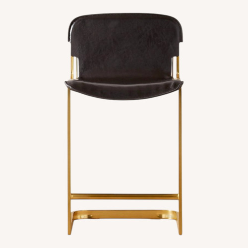 Used CB2 Kravitz Design Leather Counter Stools for sale on AptDeco