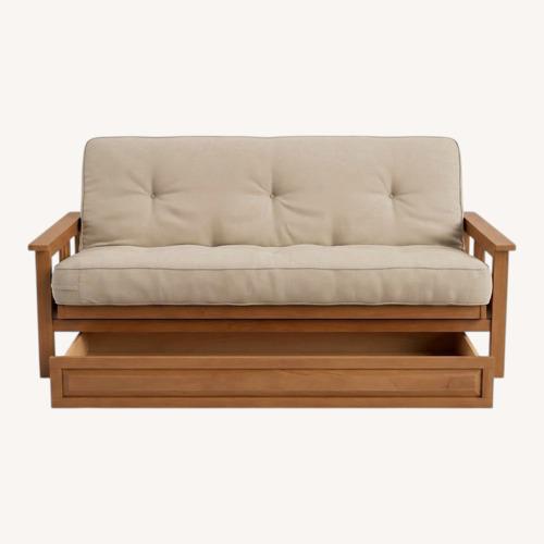 Used Full-Size Futon with Arms and 2 Storage Drawers for sale on AptDeco