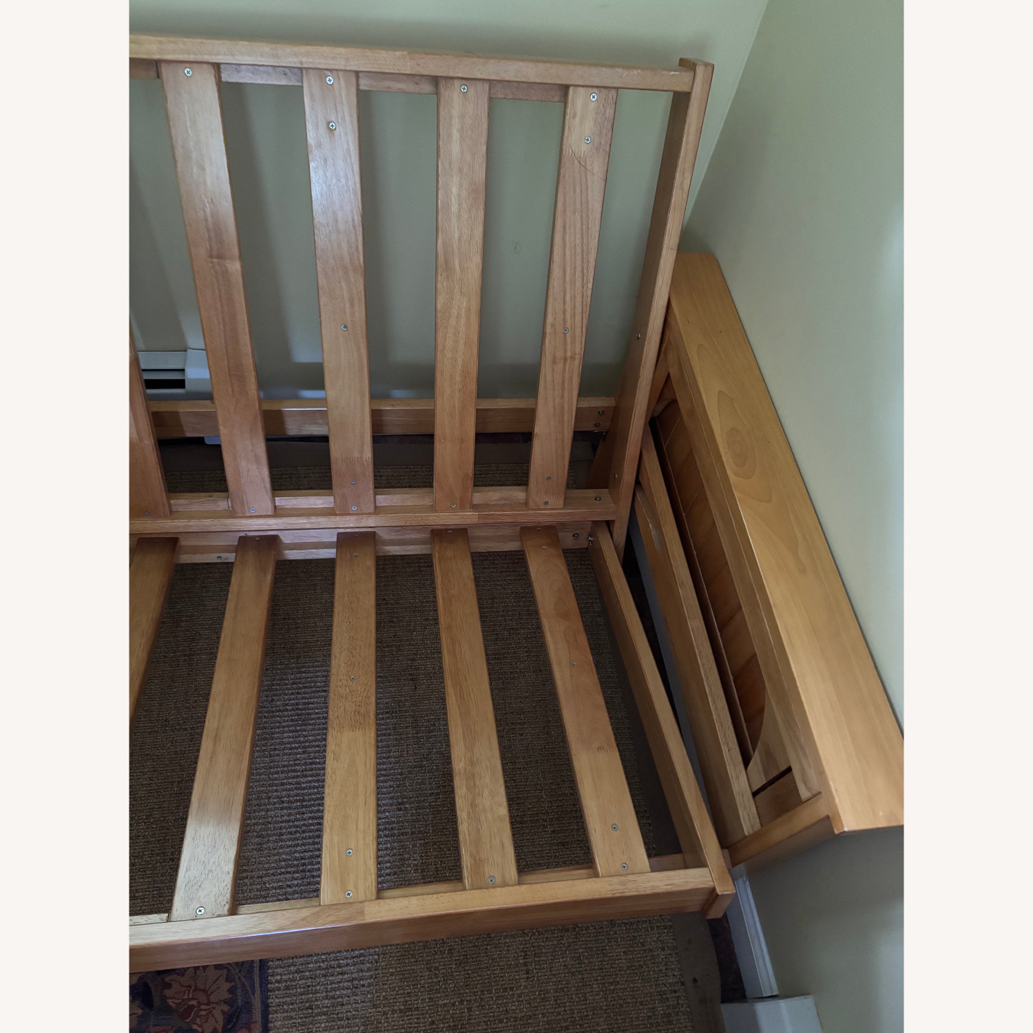 Full-Size Futon with Arms and 2 Storage Drawers - image-6