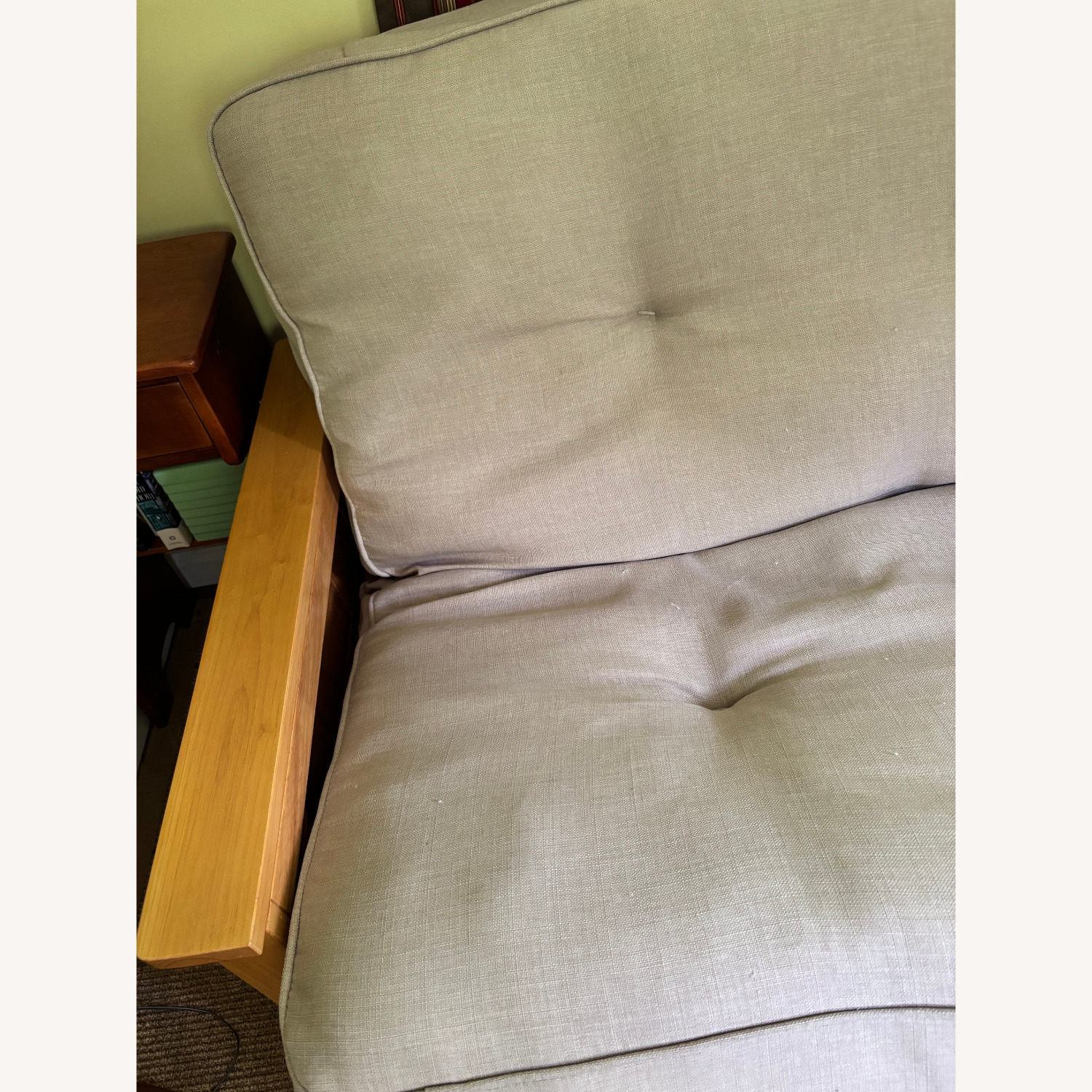 Full-Size Futon with Arms and 2 Storage Drawers - image-7