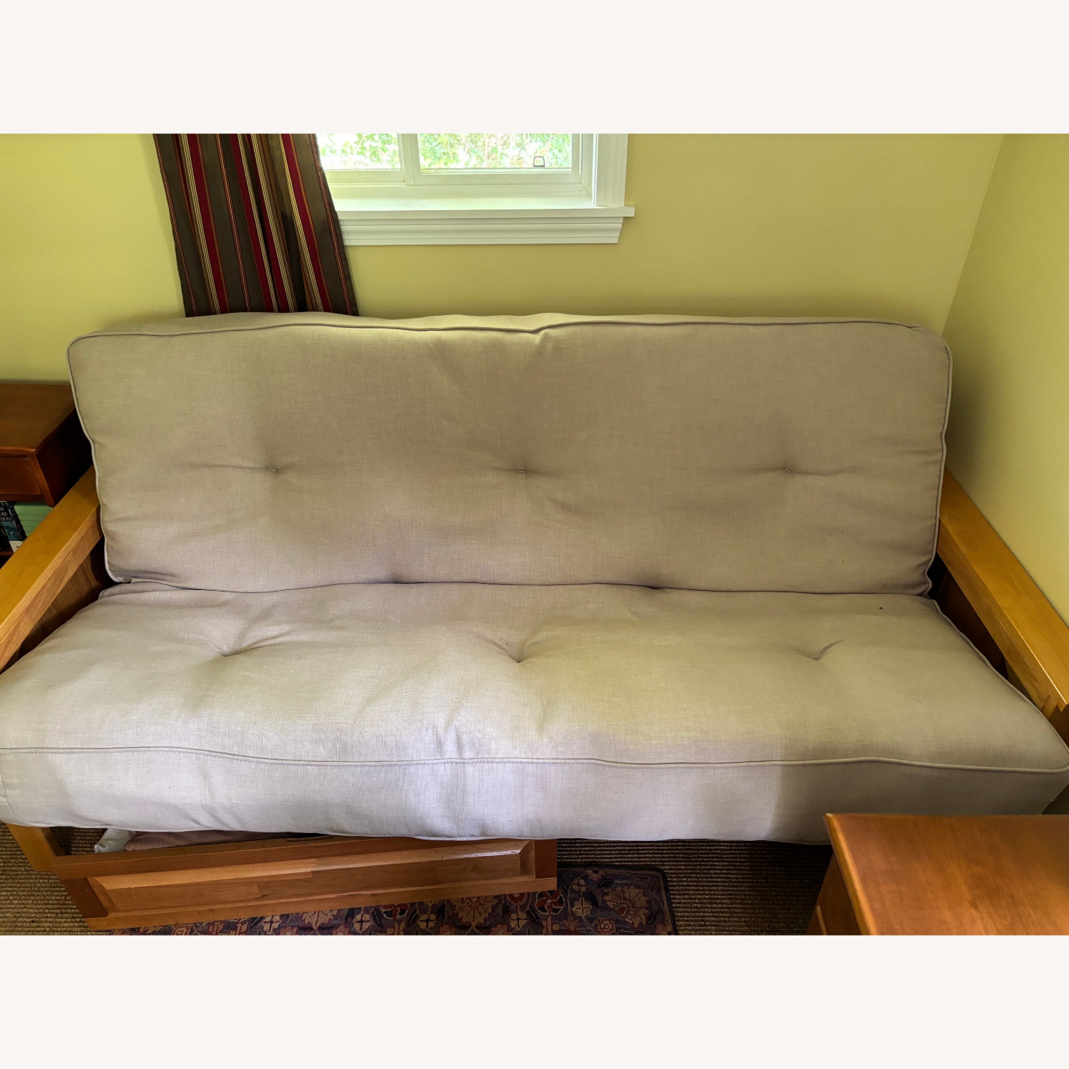 Full-Size Futon with Arms and 2 Storage Drawers - image-2