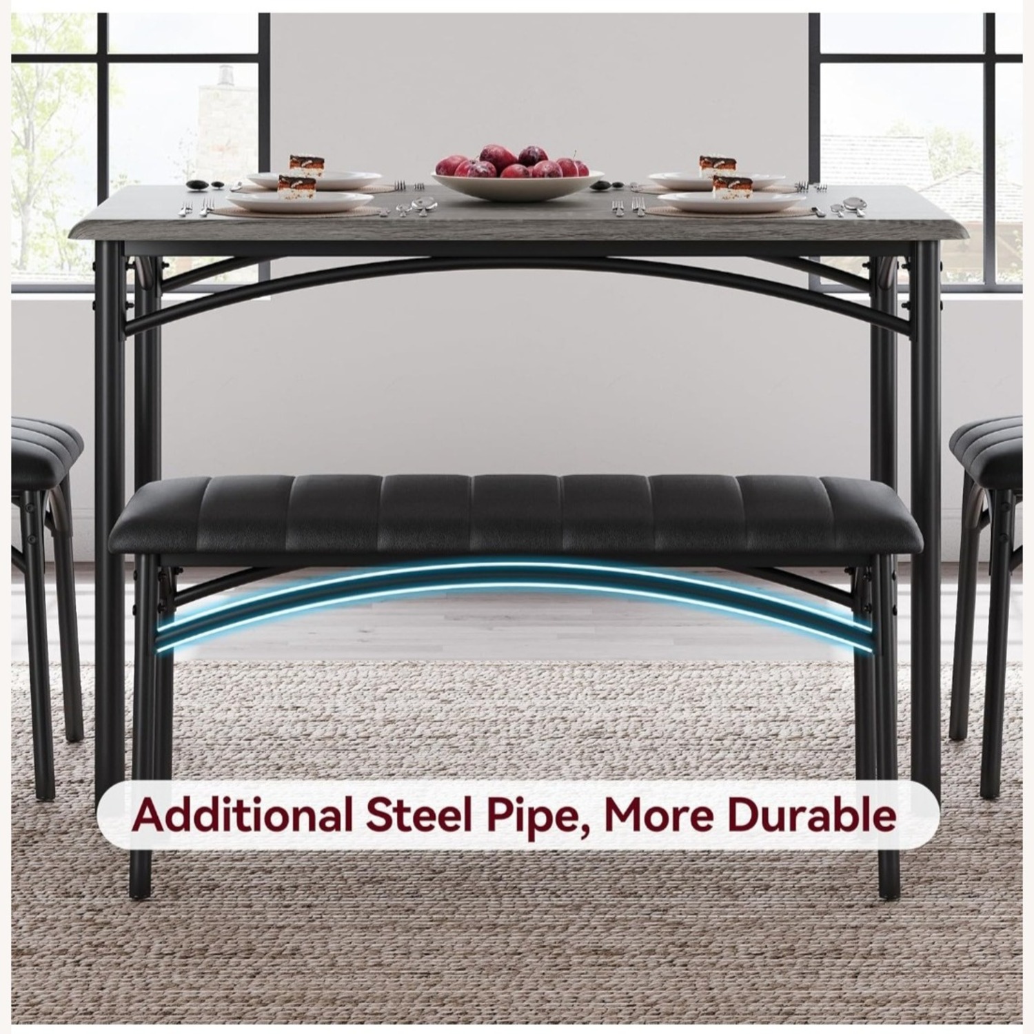 Garvee Dining Table Set for 4 - image-5