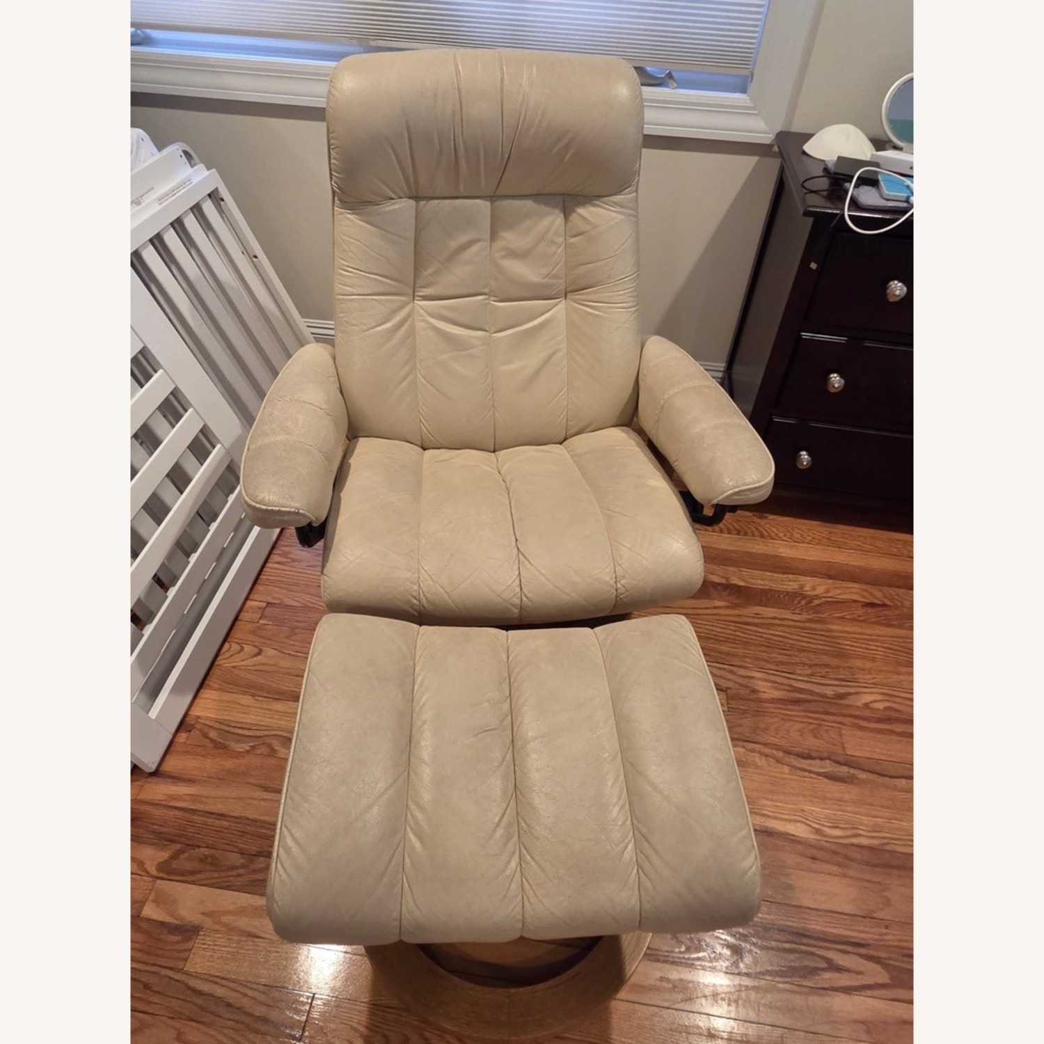 Ekornes Light Brown Leather Armchair - image-2