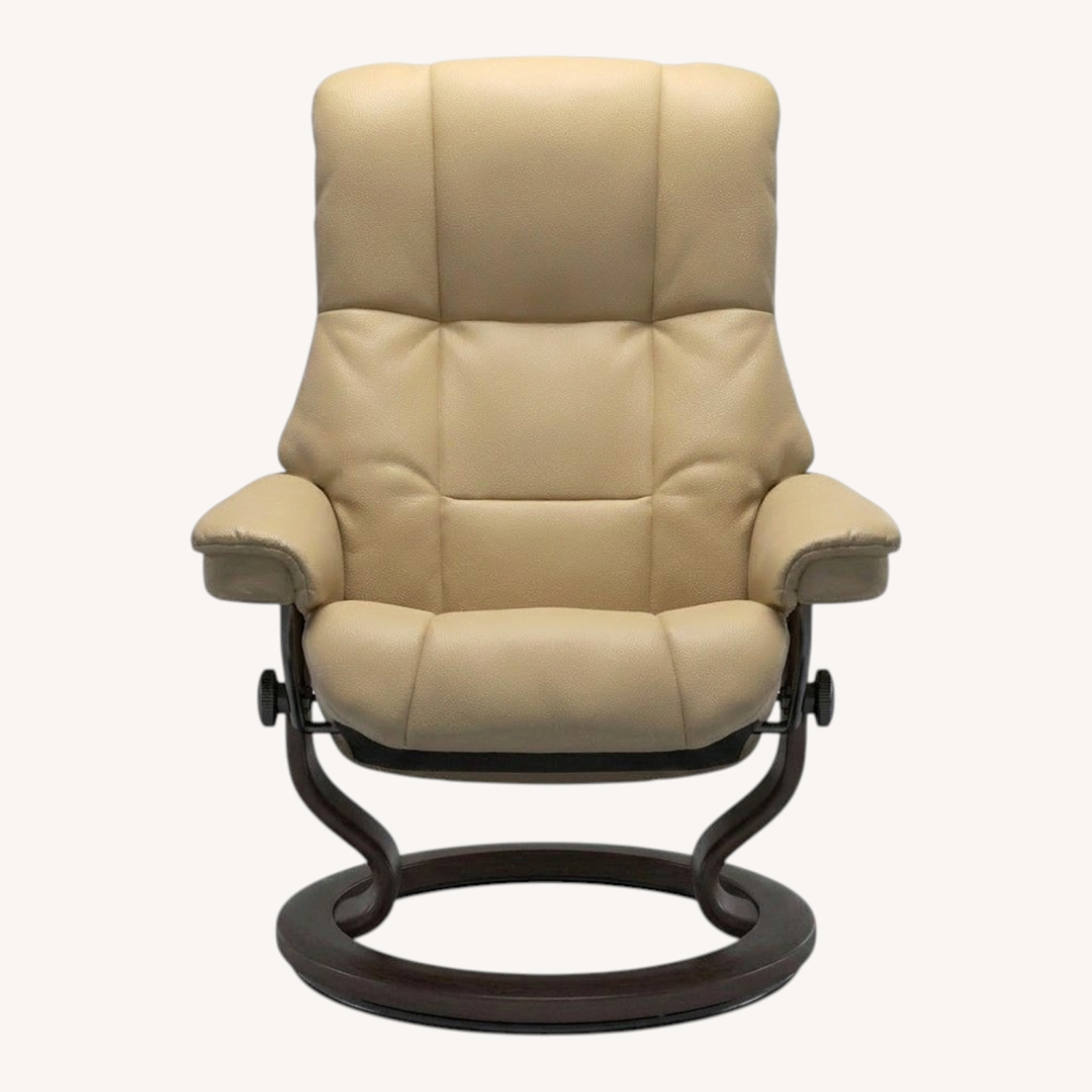 Ekornes Light Brown Leather Armchair - image-0