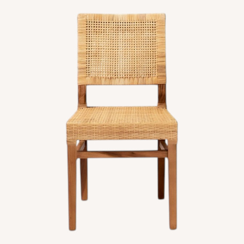 Used Libby Dark Brown Rattan Dining Chairs for sale on AptDeco